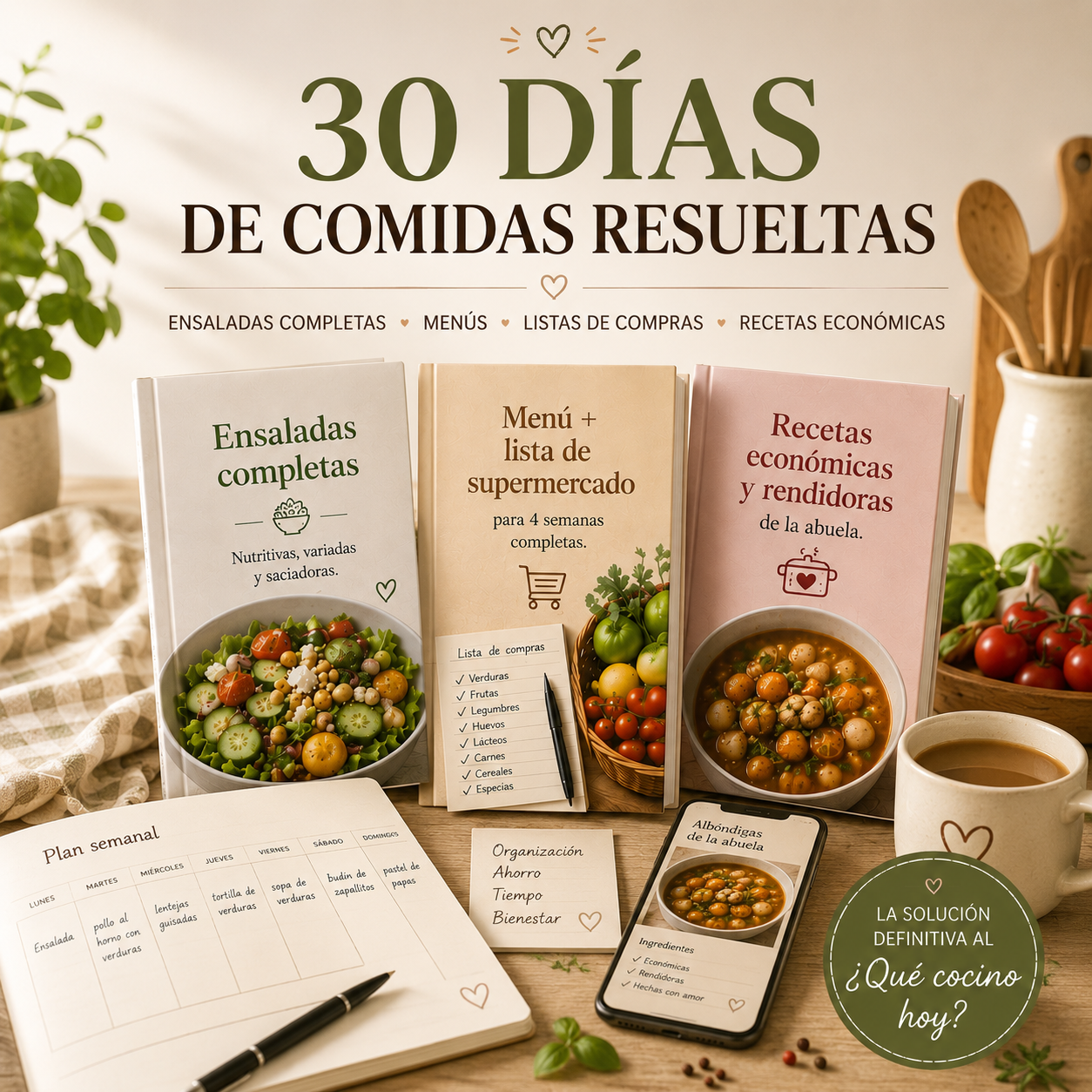 🍽️ PACK 30 DÍAS DE COMIDAS RESUELTAS