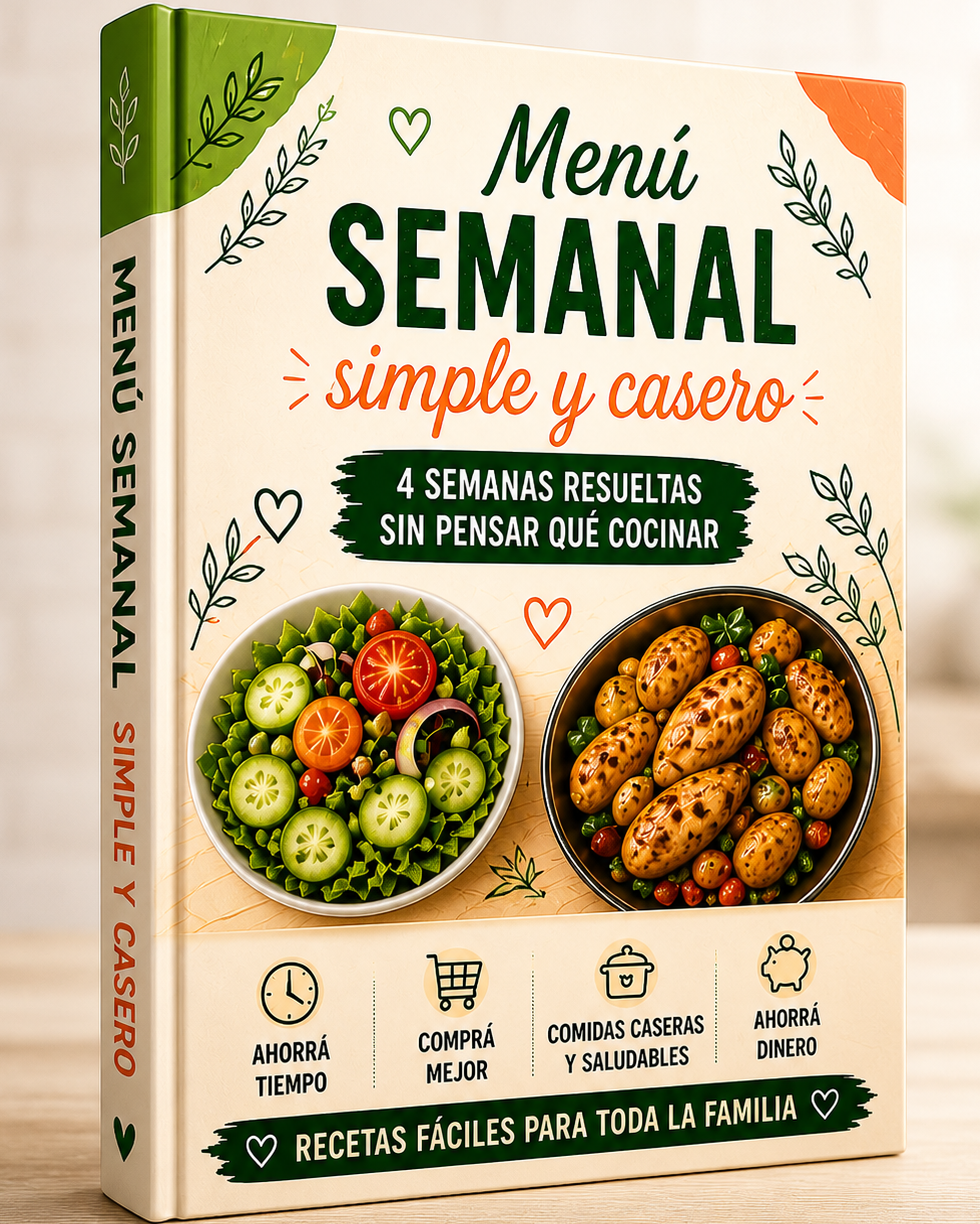 Menu semanal -  4 SEMANAS COMPLETAS + BONUS